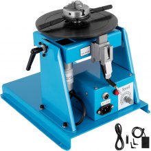VEVOR 10 KG Rotary Welding Positioner Turntable Table, Mini 2.5 Inch 3 Jaw Lathe Chuck with Pedal, Manual 0-90ºWelding Positioner Chuck 2.5" 3 Jaw Lathe Chuck 180mm Portable Welder Positioner