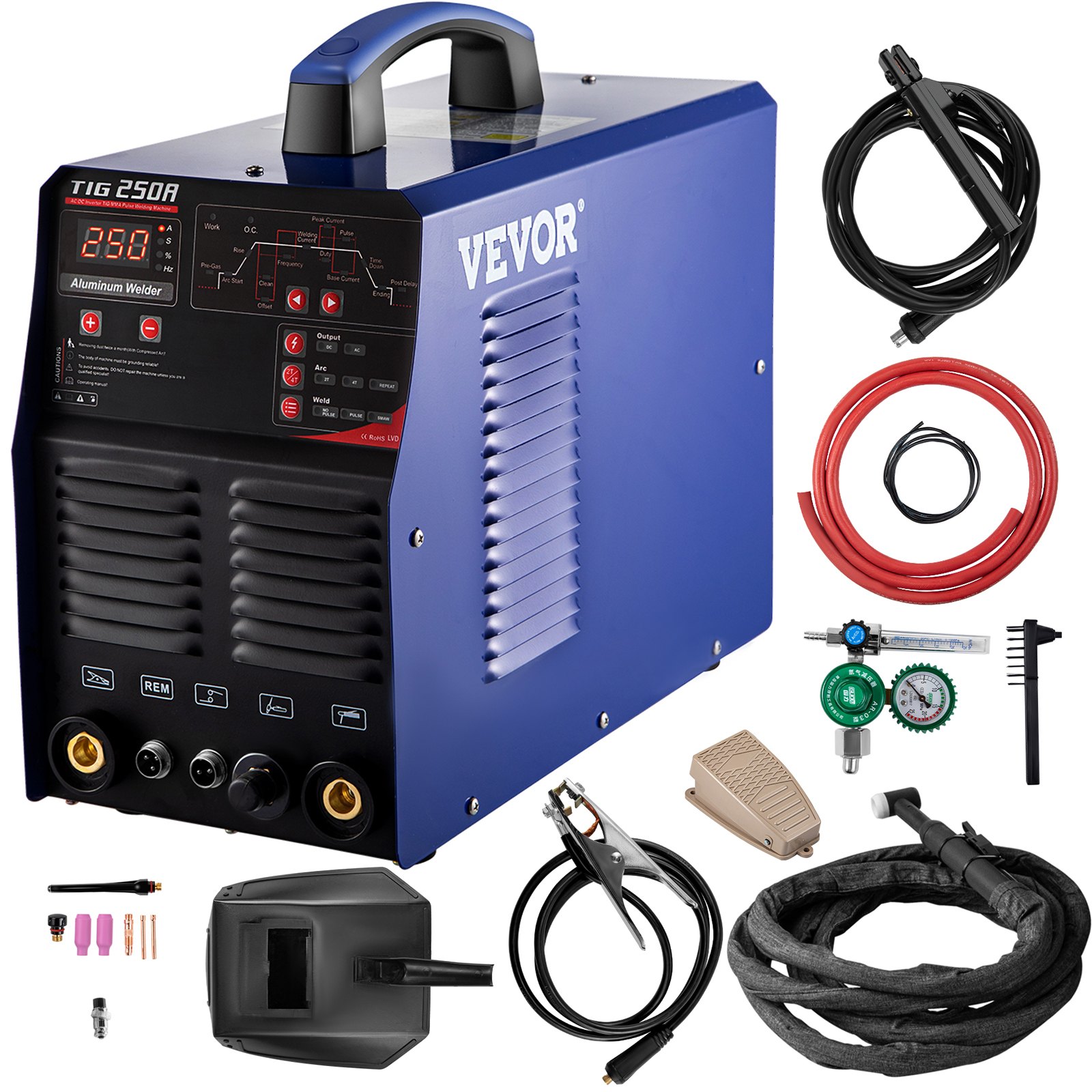 VEVOR Tig Welder ac/dc Aluminum Welder 220V 3 in 1 Welding Machine TIG/MMA/ARC