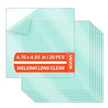 VEVOR Welding Helmet Outer Cover Lens 20PCS 4.76" x 4.65" Outer Replacement Lens