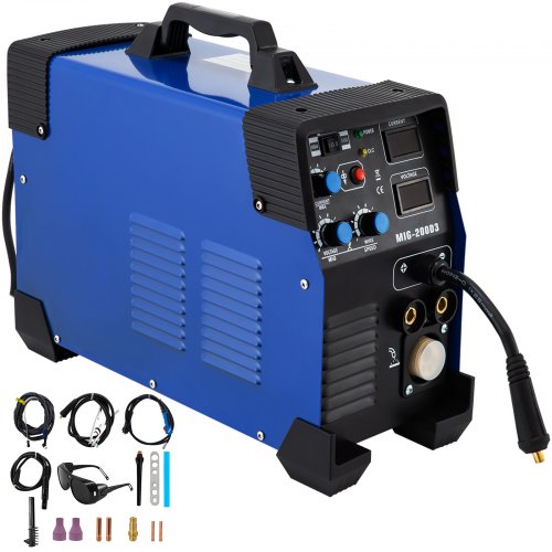 MIG Welder Welding Machine MIG-200 MIG/TIG/MMA Stick 3-in-1 Inverter Welder 220V