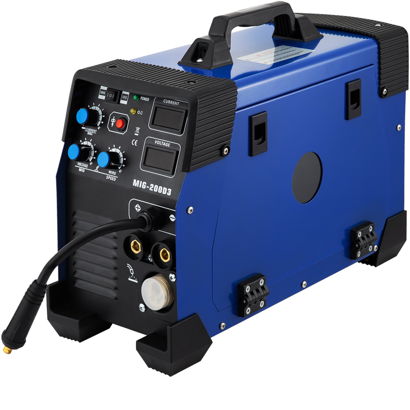 MIG Welder Welding Machine MIG-200 MIG/TIG/MMA Stick 3-in-1 Inverter Welder 220V