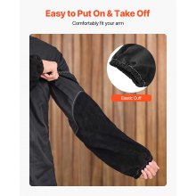 VEVOR Flame Resistant Welding Work Sleeve Heavy Duty Cowhide Leather & FR Cotton
