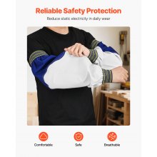 VEVOR Flame Resistant Welding Sleeves Heavy Duty Sheepskin & FR Cotton Sleeves