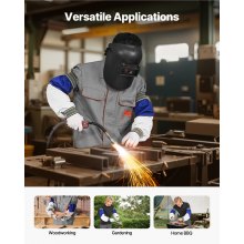 VEVOR Flame Resistant Welding Sleeves Heavy Duty Sheepskin & FR Cotton Sleeves