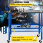 VEVOR Portable Welding Table, 18\" x 36\" Spacious Table Top and 0.11\" Thick Welding Workbench w/ 1200lb Load Capacity, Adjustable Fabrication Table Wheel for Easy Moving, Extra Middle Shelf for Stor