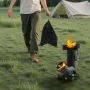 VEVOR Camping Rocket Stove, Wood Burning Portable Rocket Stove with Carrying Bag for Backpacking, Carbon Steel, Burn Wood, Twigs or Sticks for Outdoor Cooking, Backyard, Camp Cooking, Heating, Black