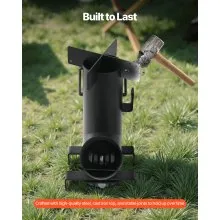 VEVOR Camping Rocket Stove Wood Burning Portable Rocket Stove Carbon Steel Black