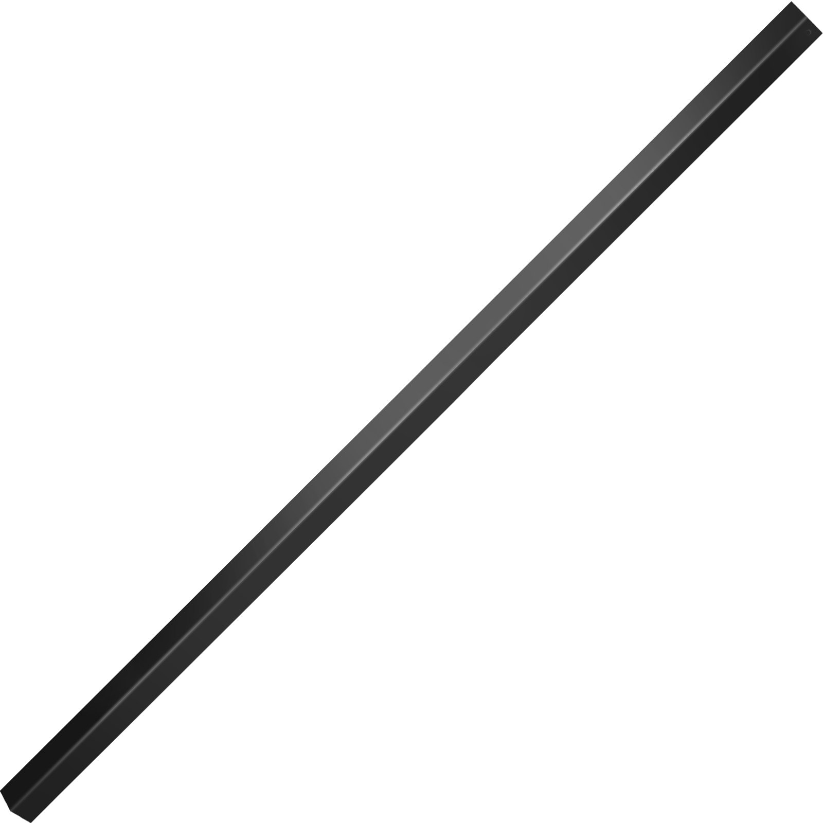 black angular metal VEVOR deck balusters with a sleek, modern finish on a white background.