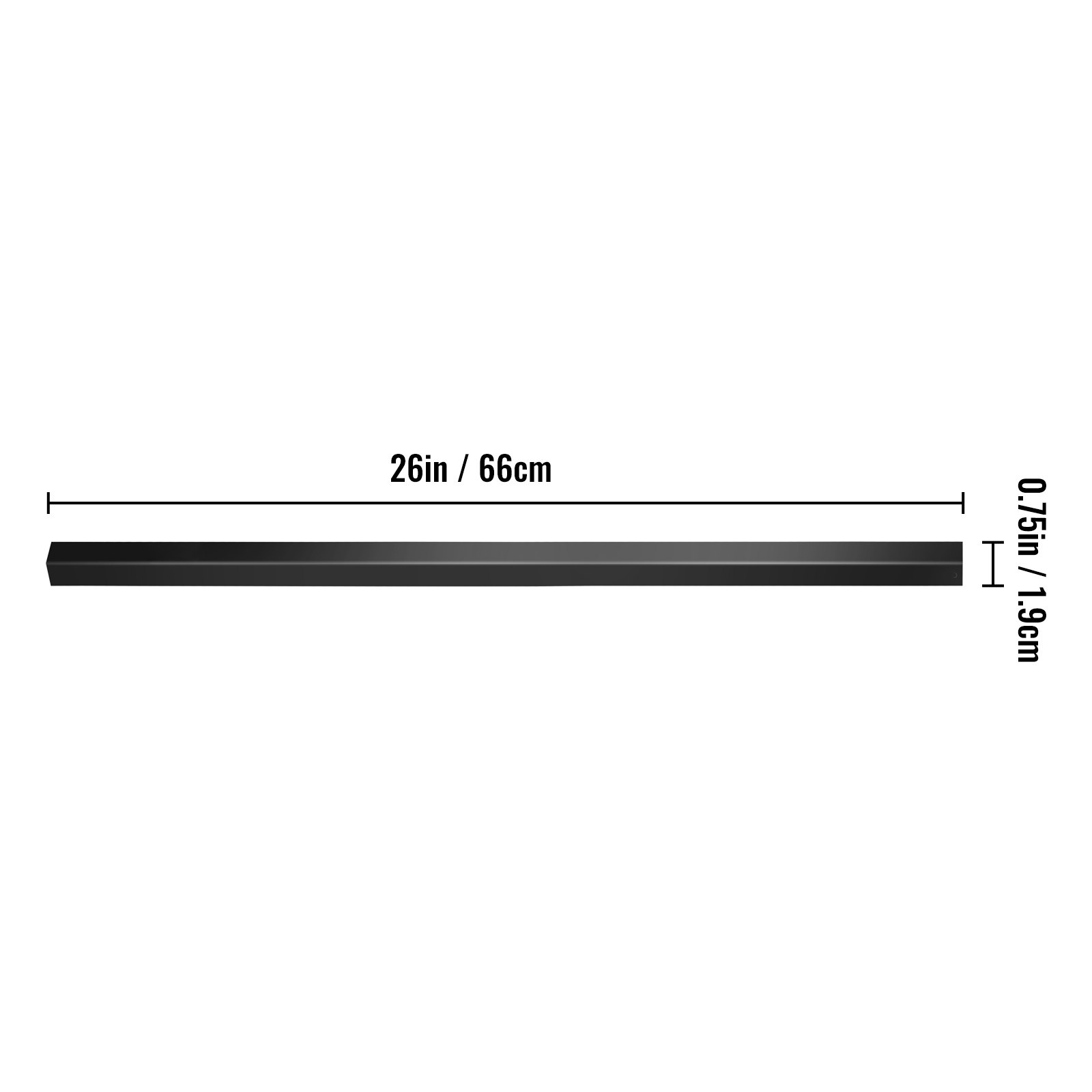 VEVOR deck balusters, black, 26in long and 0.75in thick