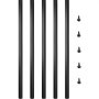 VEVOR Deck Balusters, 101 Pack Metal Deck Spindles, 32\"x0.8\" Staircase Baluster with Screws, Aluminum Alloy Deck Railing for Wood and Composite Deck, Square Baluster for Outdoor Stair Deck Porch