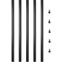 VEVOR Deck Balusters, 101 Pack Metal Deck Spindles, 32"x0.8" Staircase Baluster with Screws, Aluminum Alloy Deck Railing for Wood and Composite Deck, Square Baluster for Outdoor Stair Deck Porch