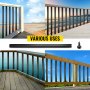 VEVOR deck balusters showcasing different outdoor settings and installation options.