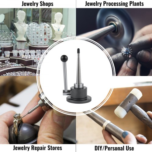 VEVOR Ring Stretcher Reducer Nodular Iron Coin Ring Stretcher with U.S Size 1-14Ring Stretcher Tool Four Splines Ring Size Adjustment Tool Jewelry Forming Repair for Jewelry Repair Store(Agate Knife)