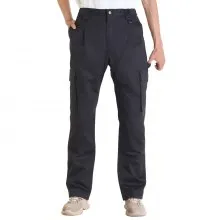 VEVOR FR Pants for Men Flame-Resistant Cargo Pants Multi-Pockets L Size Black
