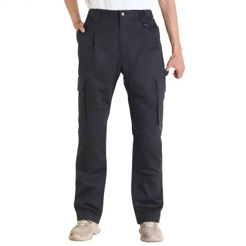VEVOR FR Pants for Men, 9 oz 100% Cotton, Flame-Resistant Cargo Pants with Multi-Pockets and Elastic Waist, Reinforced Tear-proof Stitching, Ideal for Welding Work and Casual Wear, XXL Size, Black
