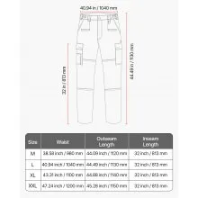 VEVOR FR Pants for Men Flame-Resistant Cargo Pants Multi-Pockets L Dark Blue