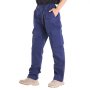 Pantalones VEVOR FR para hombre, 9 oz, 100 % algodón, resistentes al fuego, con múltiples bolsillos y cintura elástica, costuras reforzadas antidesgarro, ideales para trabajos de soldadura y ropa informal, talla M, azul oscuro