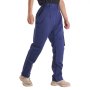 Pantalones VEVOR FR para hombre, 9 oz, 100 % algodón, resistentes al fuego, con múltiples bolsillos y cintura elástica, costuras reforzadas antidesgarro, ideales para trabajos de soldadura y ropa informal, talla M, azul oscuro