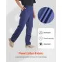 VEVOR FR Pants for Men, 100% Cotton, Flame-Resistant Cargo Pants with Multi-Pockets and Elastic Waist, Reinforced Tear-proof Stitching, Ideal for Welding Work and Casual Wear, XXL Size, Dark Blue