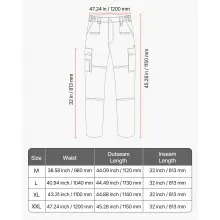 VEVOR FR Pants for Men Flame-Resistant Cargo Pants Multi-Pockets XXL Dark Blue