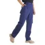 VEVOR FR Pants for Men, 9 oz 100% Cotton, Flame-Resistant Cargo Pants with Multi-Pockets and Elastic Waist, Reinforced Tear-proof Stitching, Ideal for Welding Work and Casual Wear, XL Size, Dark Blue