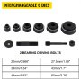 VEVOR 10 Ton 1/2" to 2" Hydraulic Knockout Punch Driver Tool Kit Electrical Conduit Hole Cutter Set KO Tool Kit with 6 Dies Hole Complete Tool (Knockout Punches)