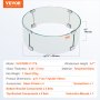 VEVOR Fire Pit Wind Guard, 17 x 6.7 inch Round Glass Flame Shield, 0.24-Inch Thick Fire Table Accessory, Clear Tempered Glass Flame Guard for Propane, Gas, Outdoor, Patio, Backyard