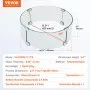 VEVOR Fire Pit Wind Guard, 435 x 170 mm Round Glass Flame Shield, 6mm Thick Fire Table Accessory, Clear Tempered Glass Flame Guard for Propane, Gas, Outdoor, Patio, Backyard