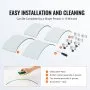 VEVOR Fire Pit Wind Guard, 740 x 214mm Round Glass Flame Shield, 6mm Thick Fire Table Accessory, Clear Tempered Glass Flame Guard for Propane, Gas, Outdoor, Patio, Backyard