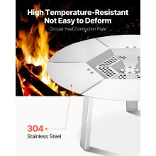 Fire Pit Heat Deflector for Solo Stove Yukon 20 in Bonfire Stainless Steel