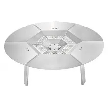 Fire Pit Heat Deflector for Solo Stove Yukon 25 in Bonfire Stainless Steel