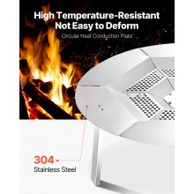 Fire Pit Heat Deflector for Solo Stove Yukon 27 in Bonfire Stainless Steel