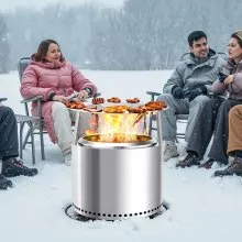 Fire Pit Heat Deflector for Solo Stove Yukon 27 in Bonfire Stainless Steel