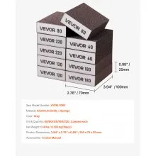 Sanding Sponge 10Pcs 60/80/120/180/220 Washable & Reusable Sanding Blocks