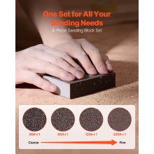 Sanding Sponge 4Pcs 60/80/120/220 Washable and Reusable Sanding Blocks