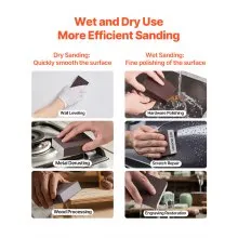 Sanding Sponge 4Pcs 60/80/120/220 Washable and Reusable Sanding Blocks