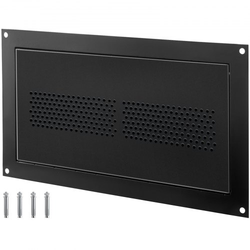 VEVOR Flood Vent, 8" Height x 16" Width Foundation Flood Vent, to Reduce Foundation Damage and Flood Risk, Black, Wall Mounted Flood Vent, for Crawl Spaces,Garages & Full Height Enclosures