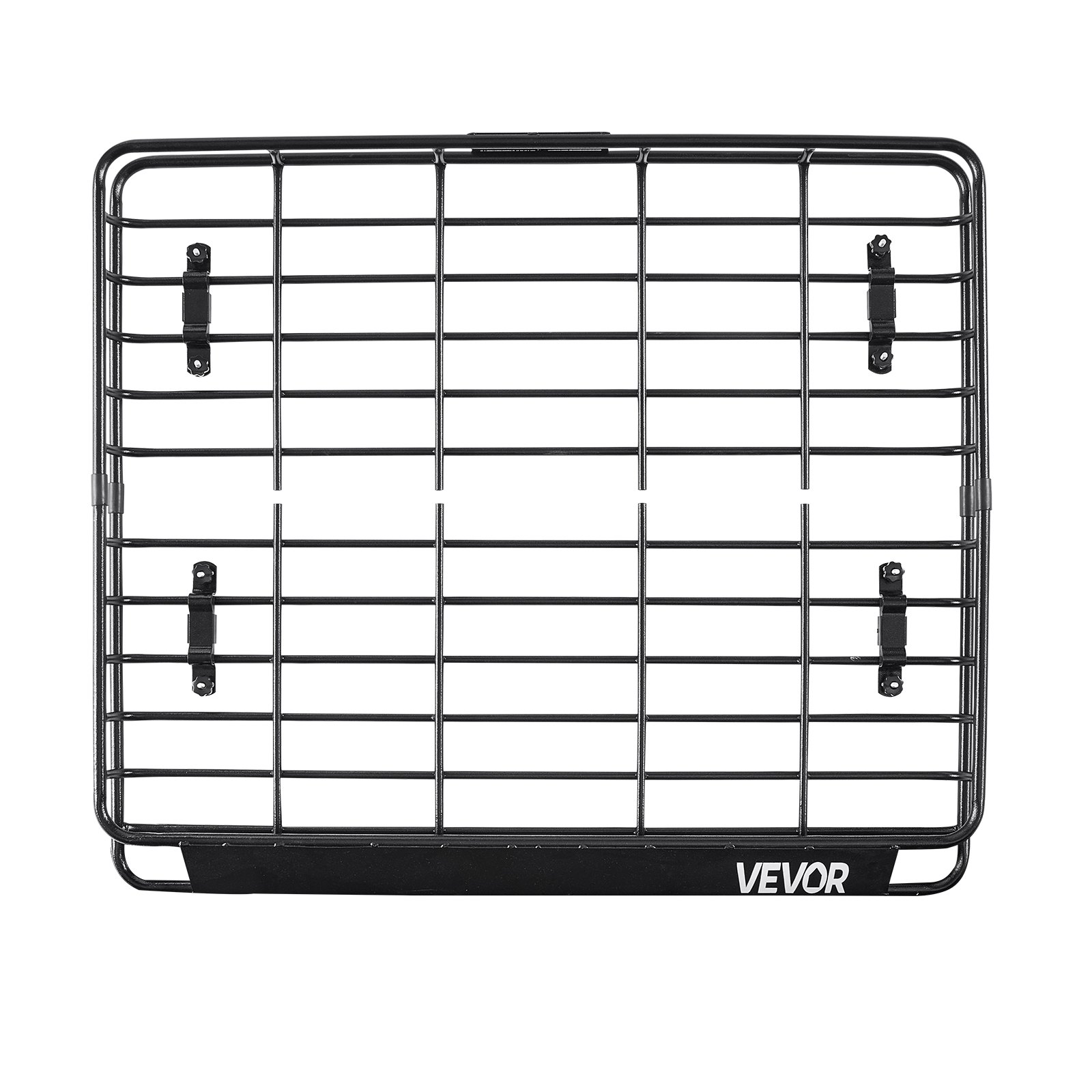 VEVOR Roof Rack Cargo Carrier, 1095 x 1270 x 105 mm, Universal Rooftop Cargo Basket, Car Top Luggage Holder with 68 kg Max Load Capacity, 4.1 in Fence, Anti-Rust Alloy Steel, Wind Fairing, for SUV Car