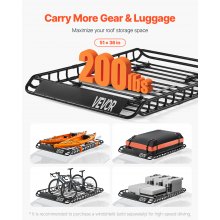 Universal Roof Rack Cargo Carrier Basket 51x36x4.1 in Car Top Luggage Holder Bag