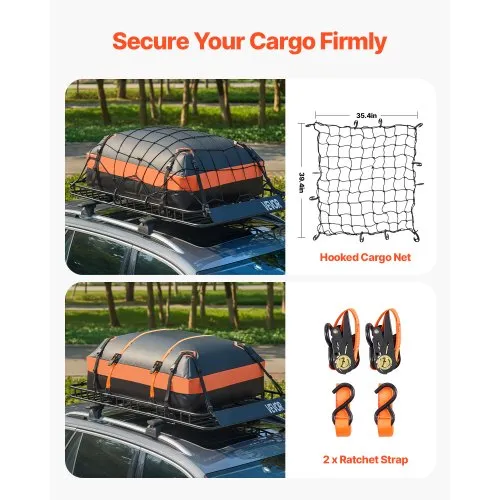 VEVOR Roof Rack Basket, 84 X 39 X In, Universal Rooftop Cargo