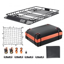 Universal Roof Rack Cargo Carrier Basket 64x39x4.1 in Car Top Luggage Holder Bag