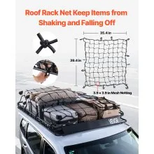 Universal Roof Rack Cargo Carrier Basket 64x50x4.1 in Car Top Luggage Holder Net