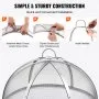 VEVOR Firepit Spark Screen Lid, 914.4mm Diameter, Outdoor Firepit Ring Cover Round Accessories, Fire Pit Metal Cover, Easy-Opening Stainless Steel Fire Ring Covers for Outdoor Patio Fire Pits Backyard