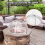 VEVOR Firepit Spark Screen Lid, 40" Diameter, Outdoor Firepit Ring Cover Round Accessories, Fire Pit Metal Cover, Easy-Opening Stainless Steel Fire Ring Covers for Outdoor Patio Fire Pits Backyard
