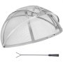 VEVOR Firepit Spark Screen Lid, 40" Diameter, Outdoor Firepit Ring Cover Round Accessories, Fire Pit Metal Cover, Easy-Opening Stainless Steel Fire Ring Covers for Outdoor Patio Fire Pits Backyard