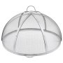 metal mesh VEVOR firepit spark screen with handle and reinforced frame for safety usage.