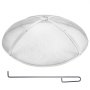 VEVOR Fire Pit Spark Screen Round 40", Reinforced Heavy Duty Steel Metal Cover, Outdoor Firepit Lid, Easy-Opening Top Screen Covers Round with Ring Handle for Outdoor Patio Fire Pits Backyard