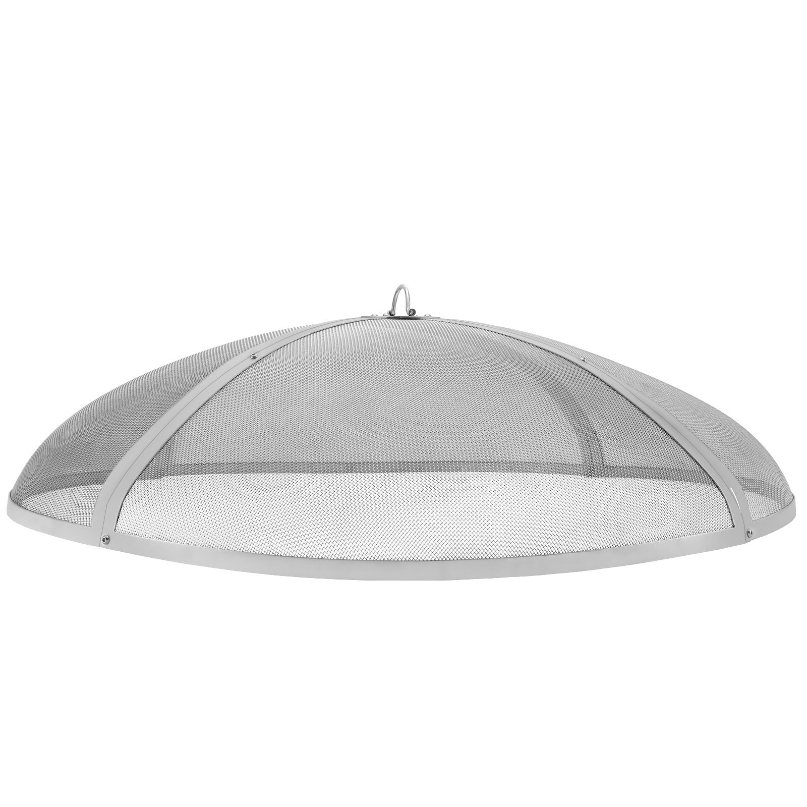VEVOR Fire Pit Spark Screen Round 40", Reinforced Heavy Duty Steel Metal Cover, Outdoor Firepit Lid, Easy-Opening Top Screen Covers Round with Ring Handle for Outdoor Patio Fire Pits Backyard