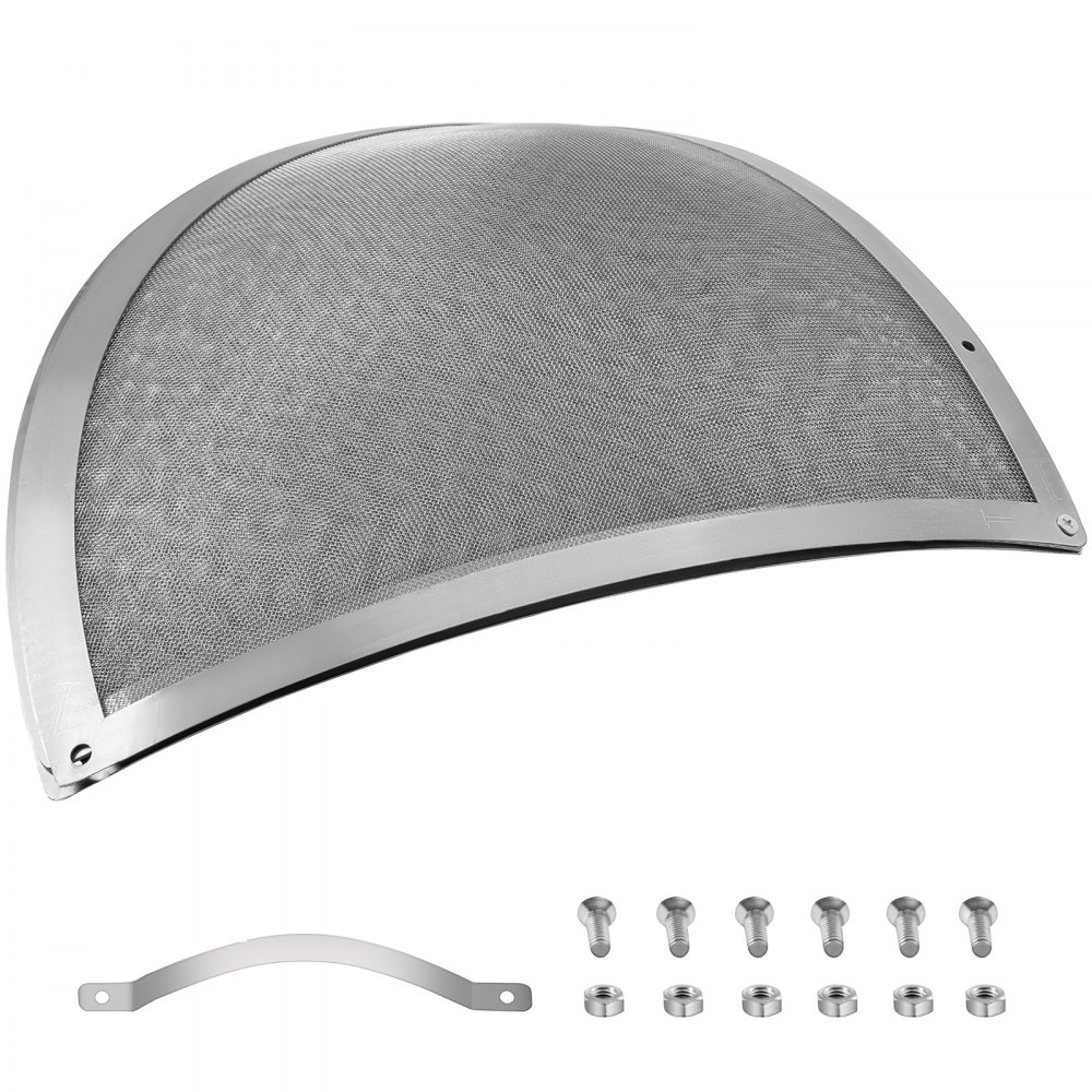 VEVOR Fire Pit Spark Screen, 27 pulgadas de diámetro Spark Screen Cover, Firepit Mesh Screen de acero inoxidable Firepit, Round Spark Screen con mango, Mesh Design Spark Guard Perfecto para patio Fire Pit