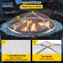 VEVOR Fire Pit Spark Screen, 27-inch Diameter Spark Screen Cover, Stainless Steel Firepit Mesh Screen, Round Spark Screen with Handle, Mesh Design Spark Guard Perfect for Patio Fire Pit